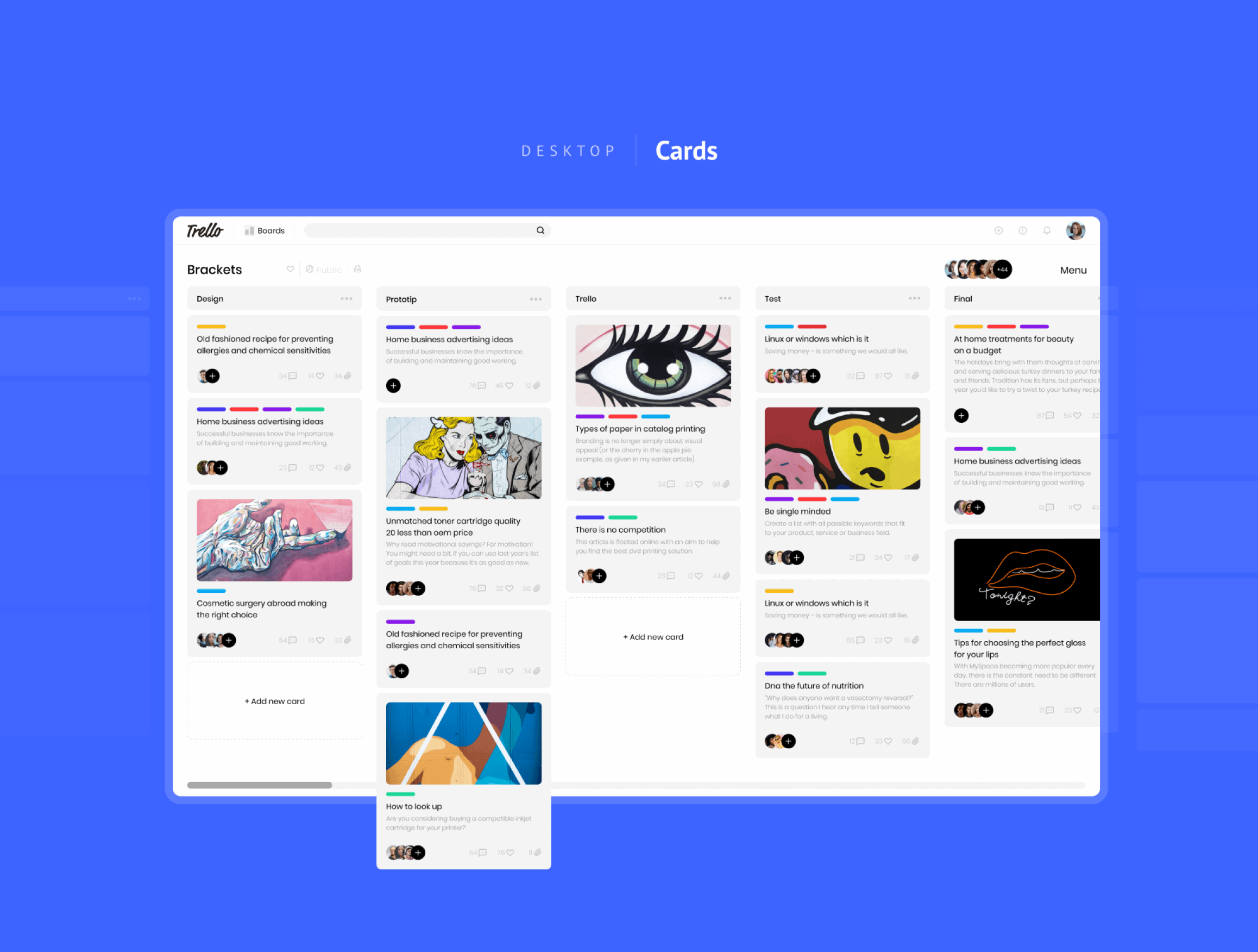 Trello Concept mobile template 1