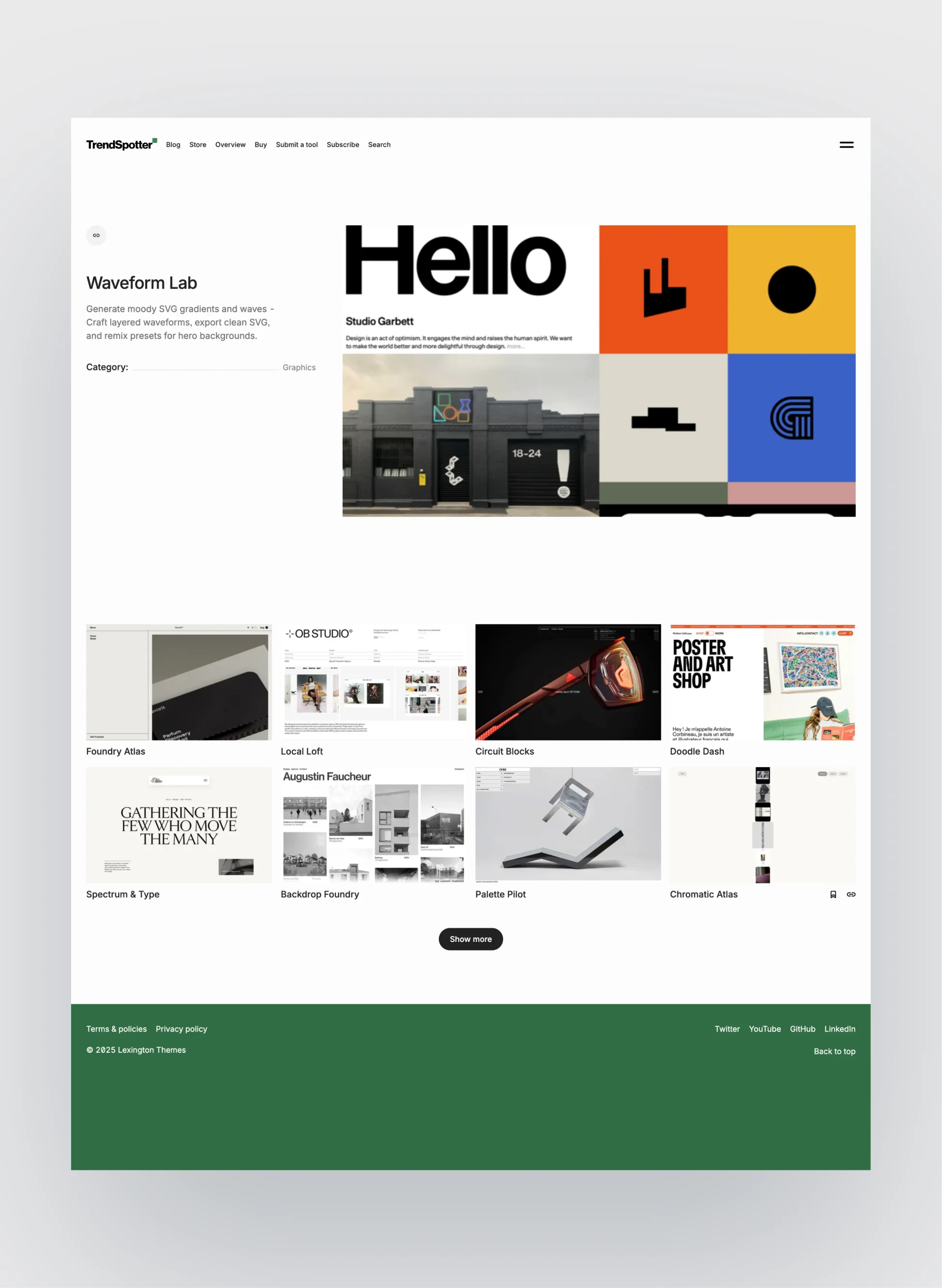 Tailwind CSS styling in Trendspotter