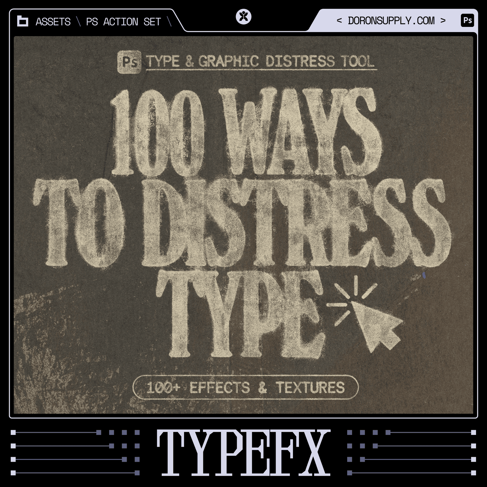 TypeFX logo features grunge style lettering