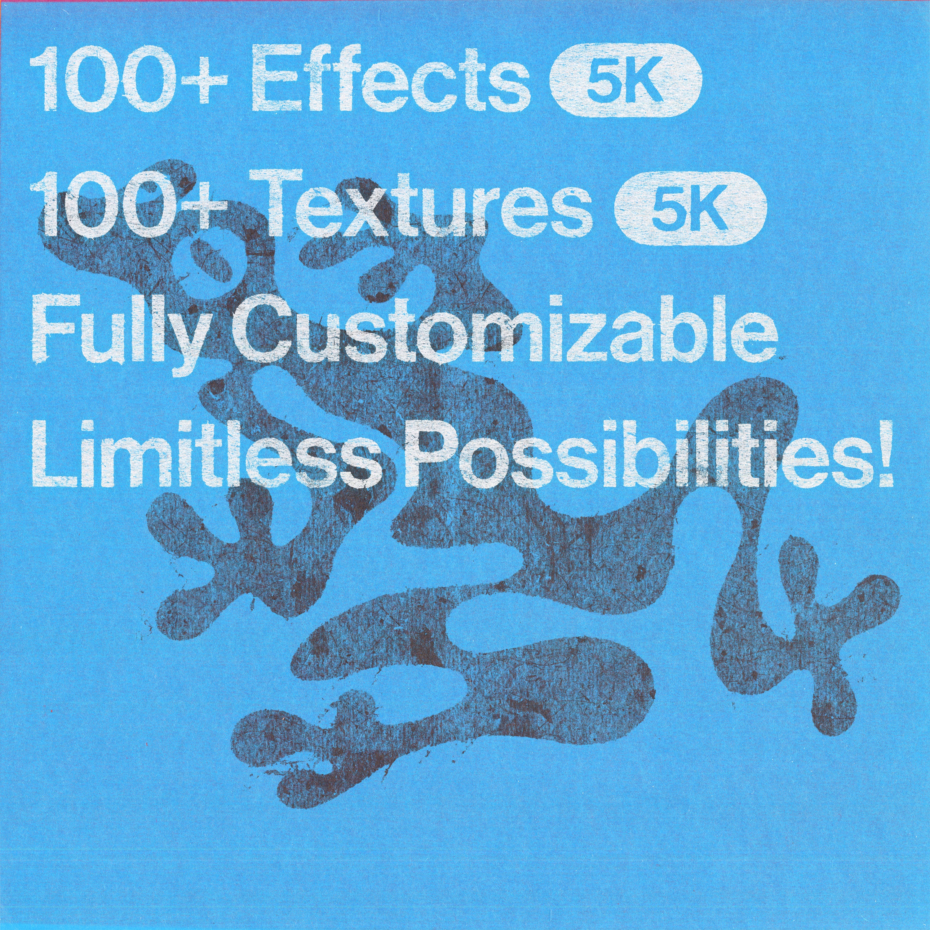 Sample graphic design using distress textures
