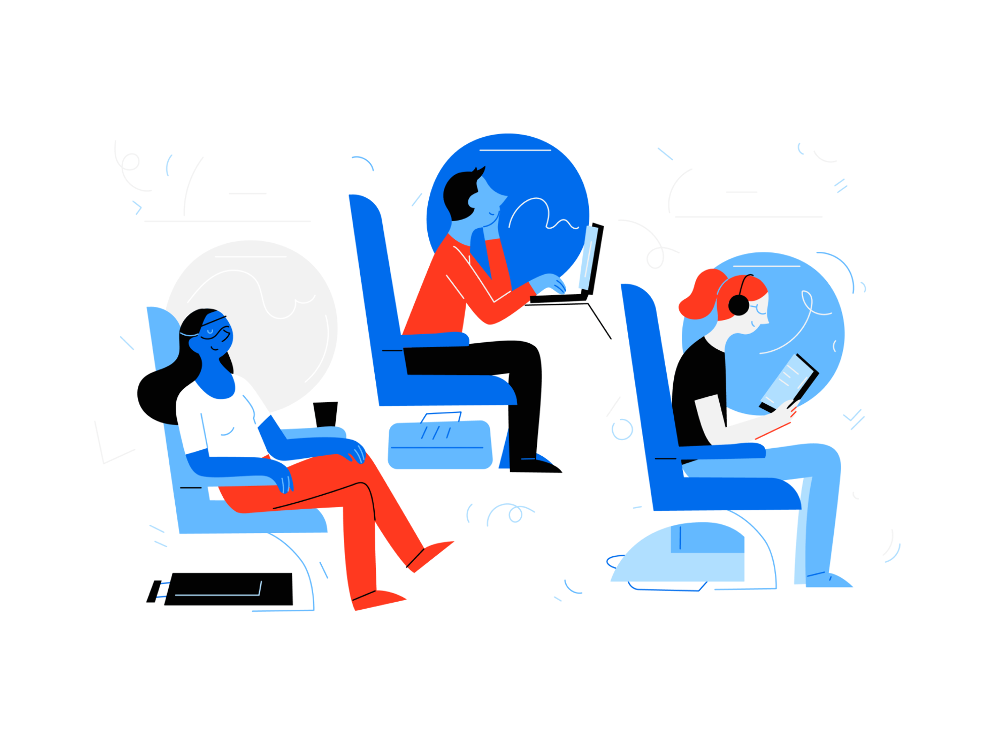 Colorful vector art for website use