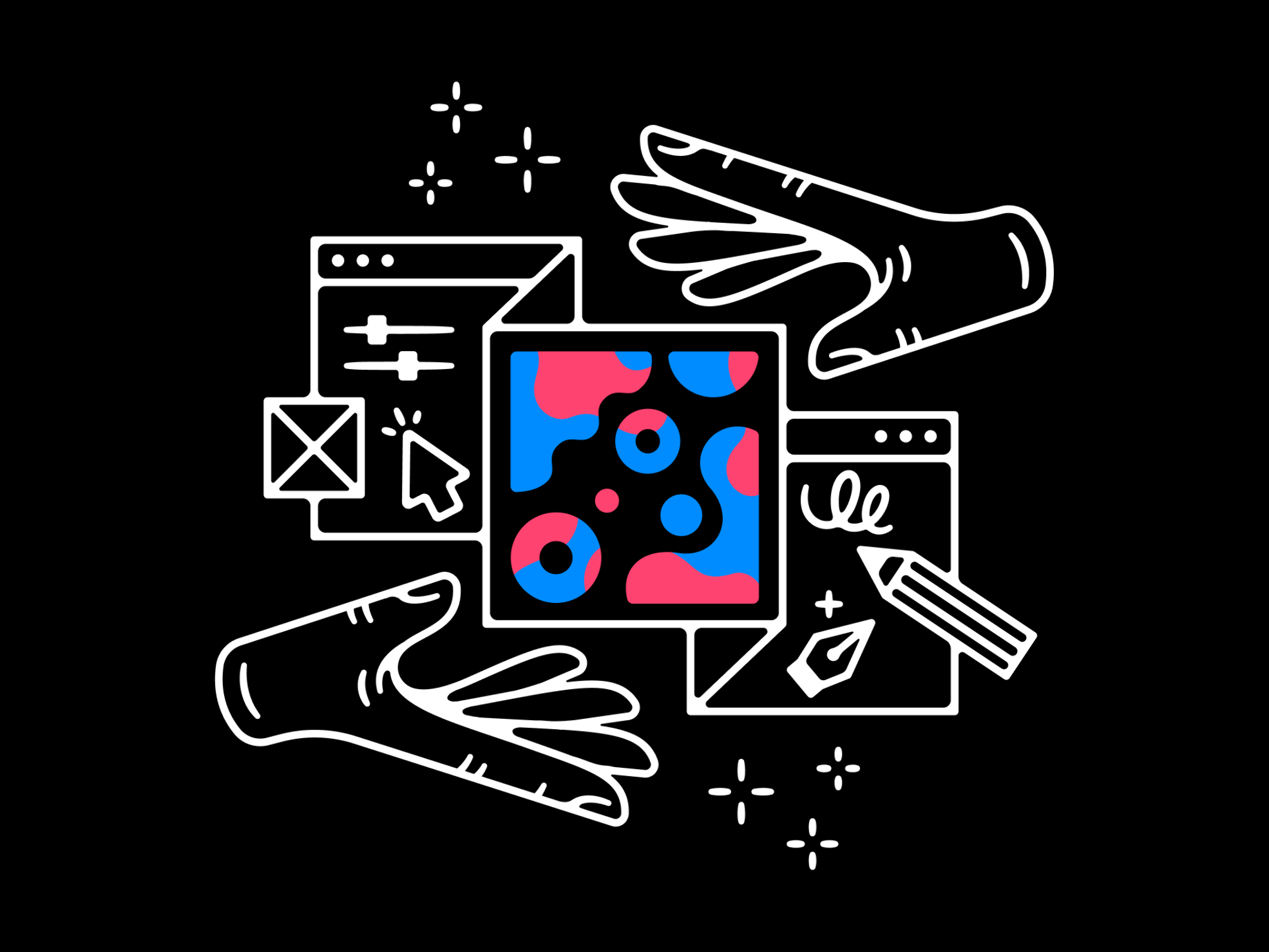 Creative concept of coding on a laptop