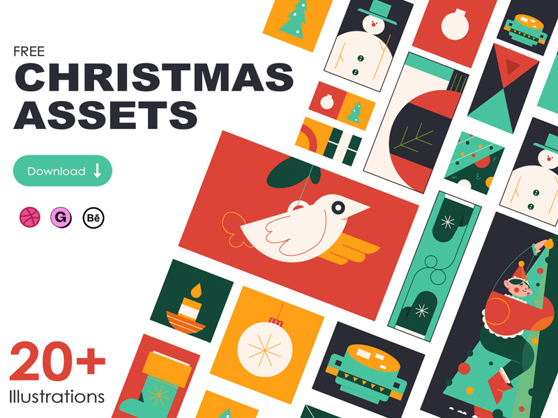A modern geometric vector Christmas pattern perfect for holiday designs.