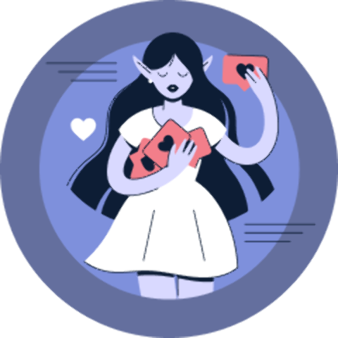 Vega illustration depicting social interactions