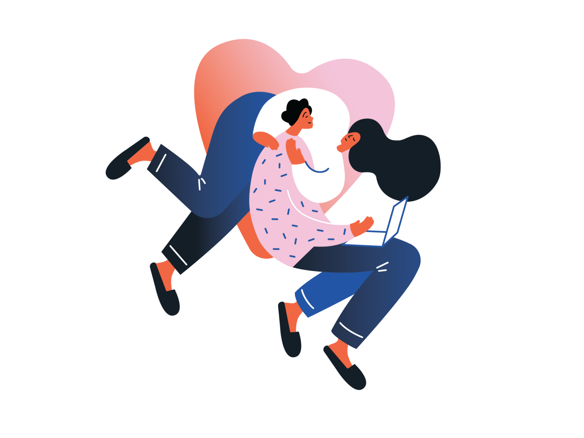 Sport themed flat illustration with athletes