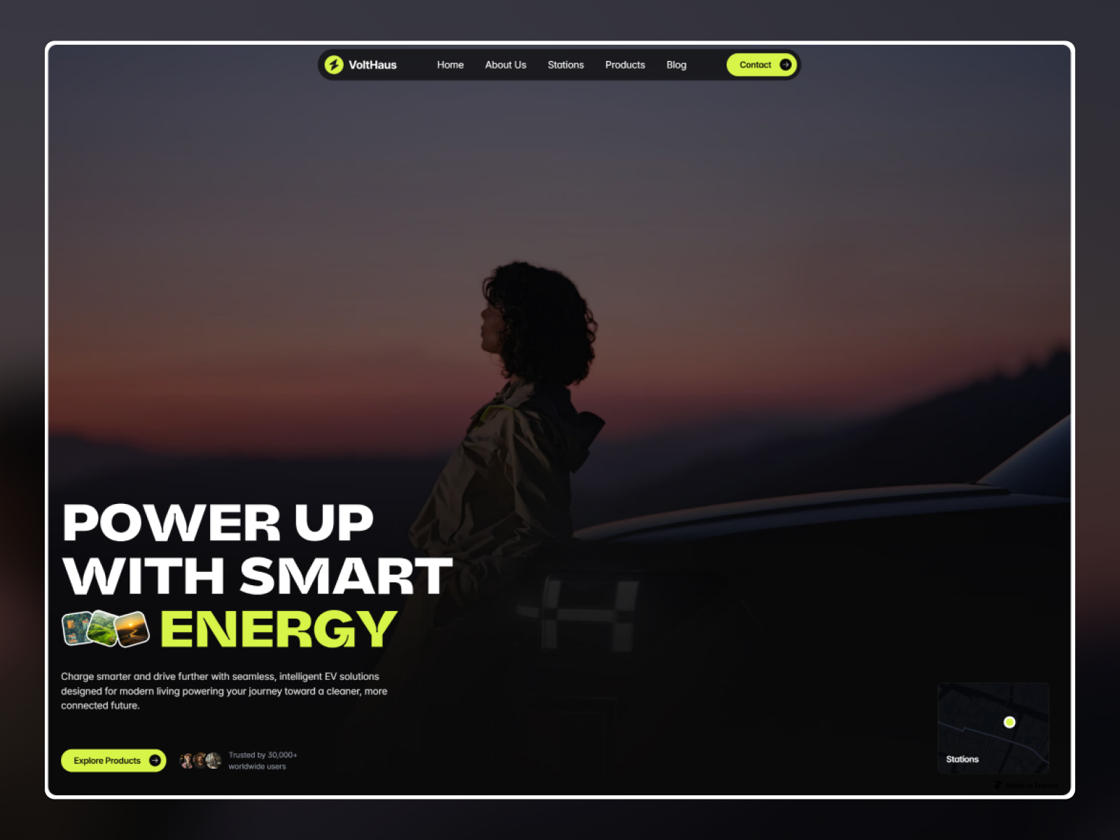 Mobile view of Volthaus - clean energy template