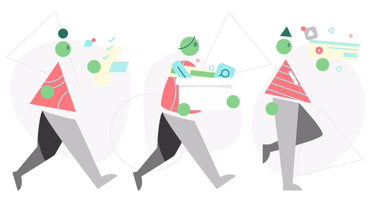 Abstract figure holding a watermelon slice