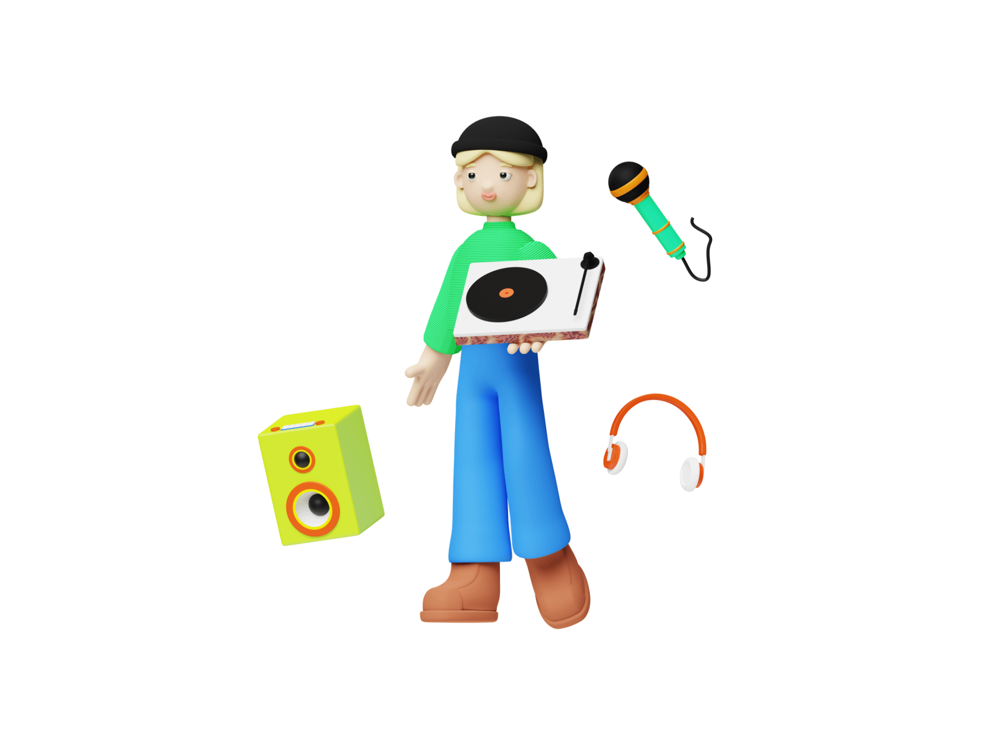 Pre-built scenes from the Weekender illustrations