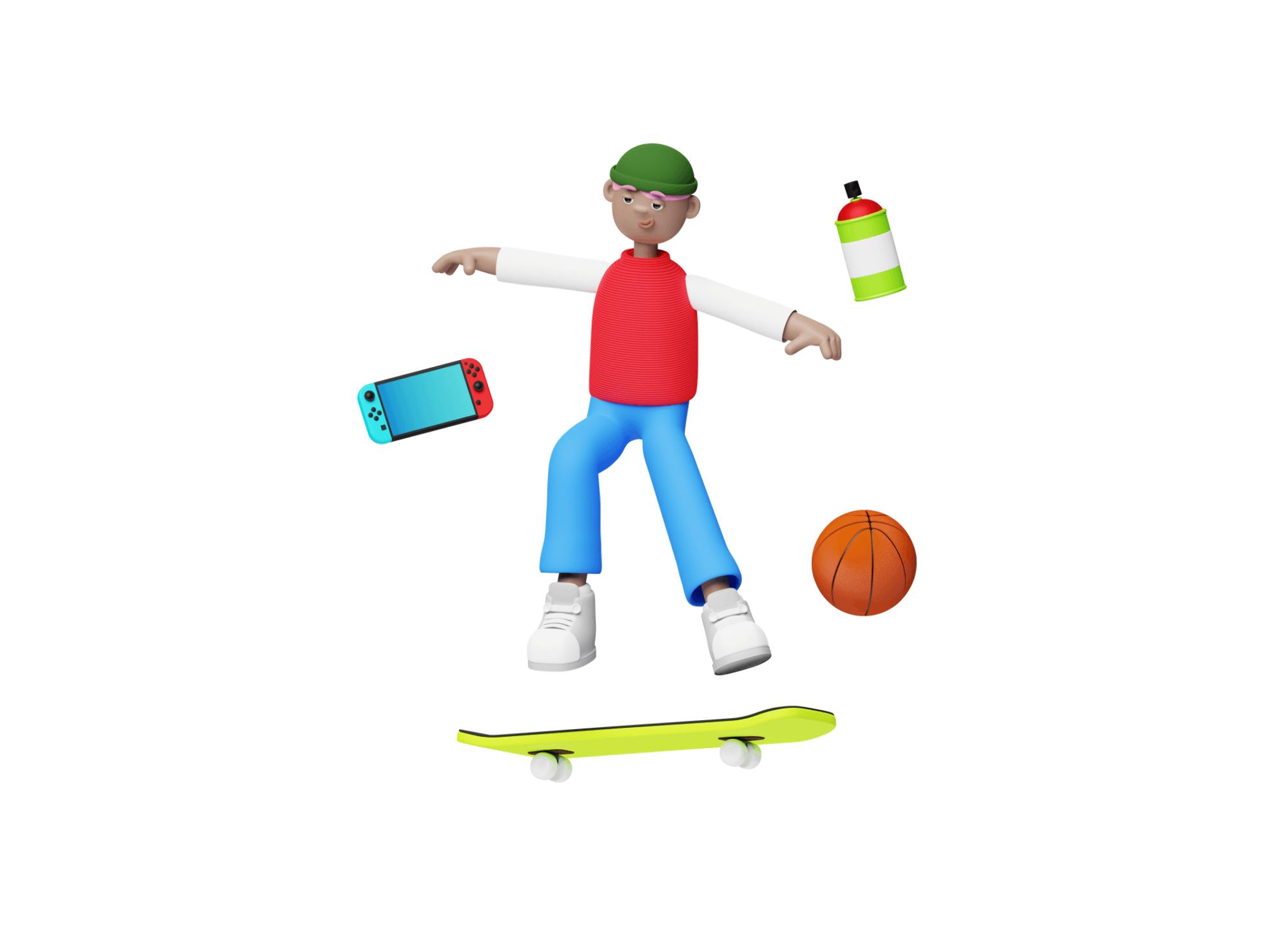 Various characters suitable for lifestyle themes