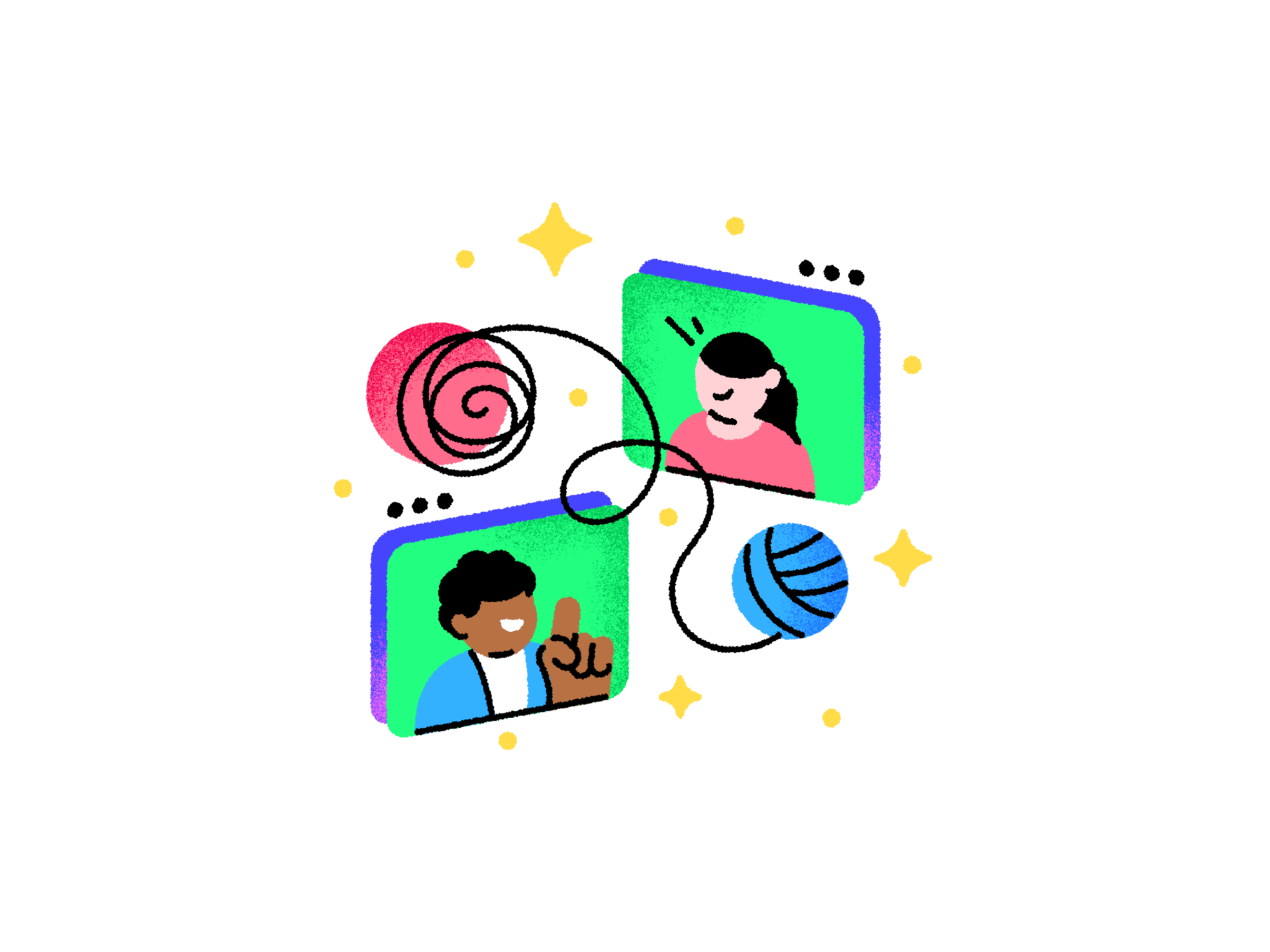 Vector graphic showing stress relief techniques
