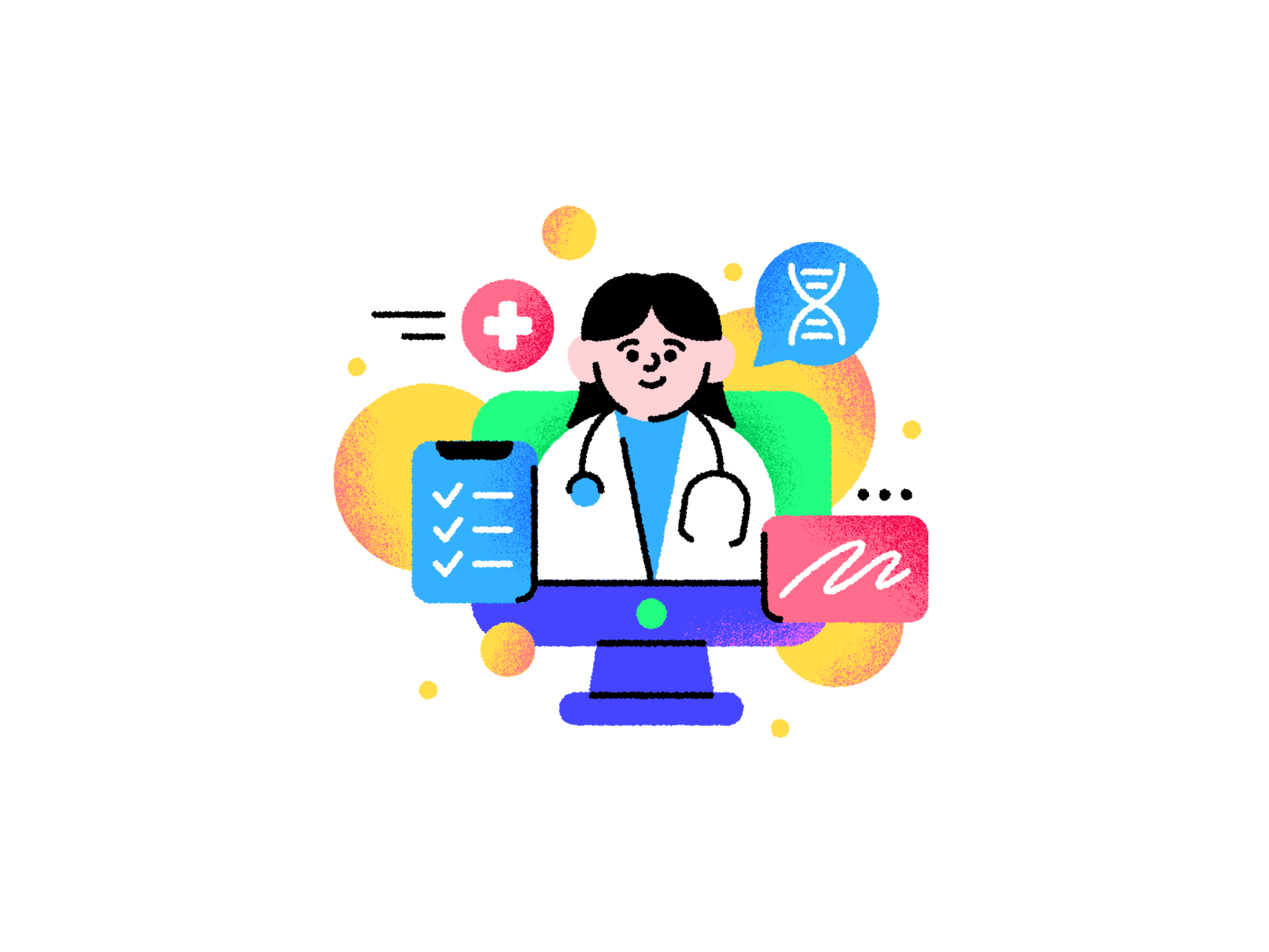 Illustration of diverse individuals engaged in wellness