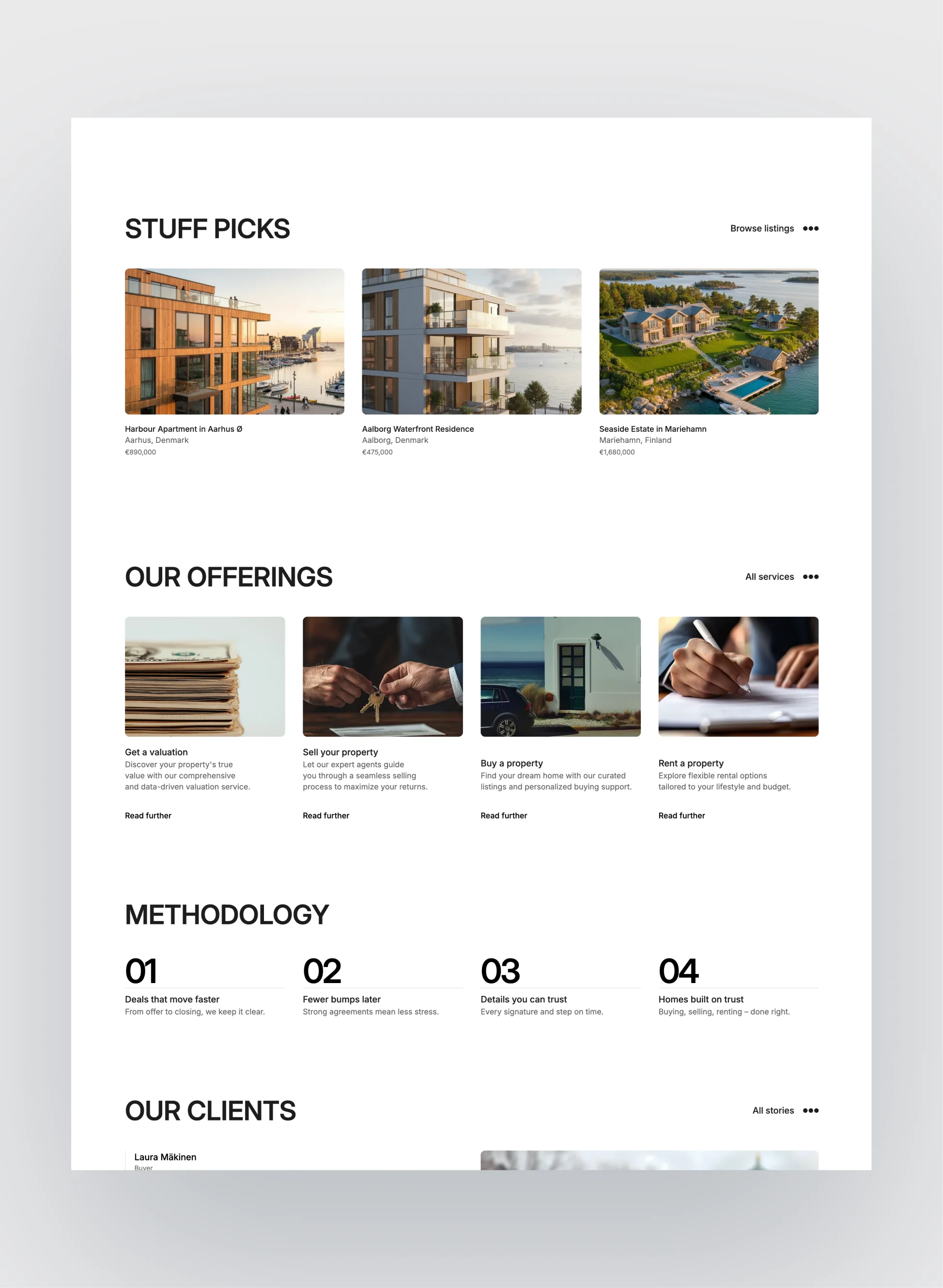 Detailed view of Westend agent profile section