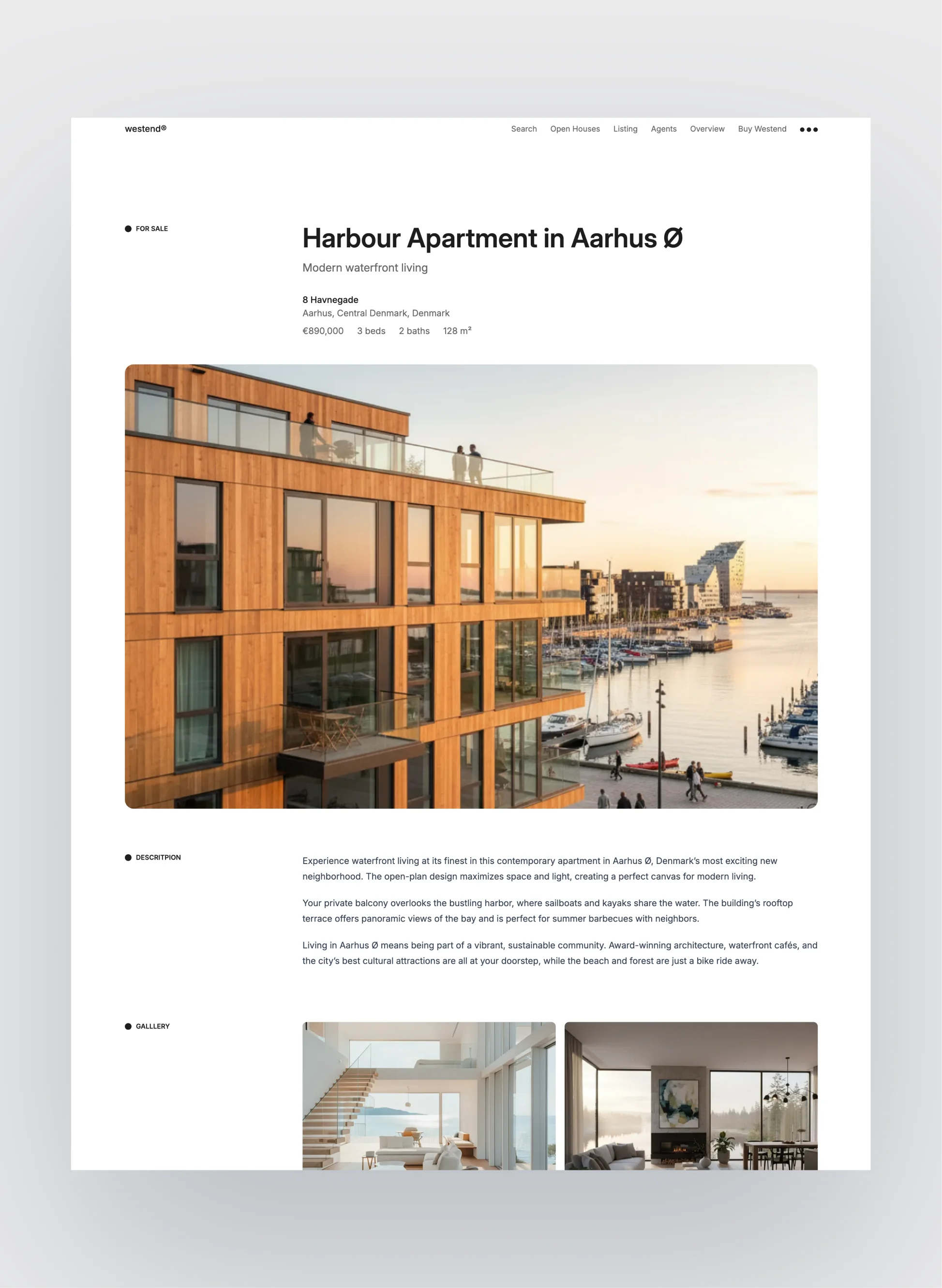 Westend template features and components overview