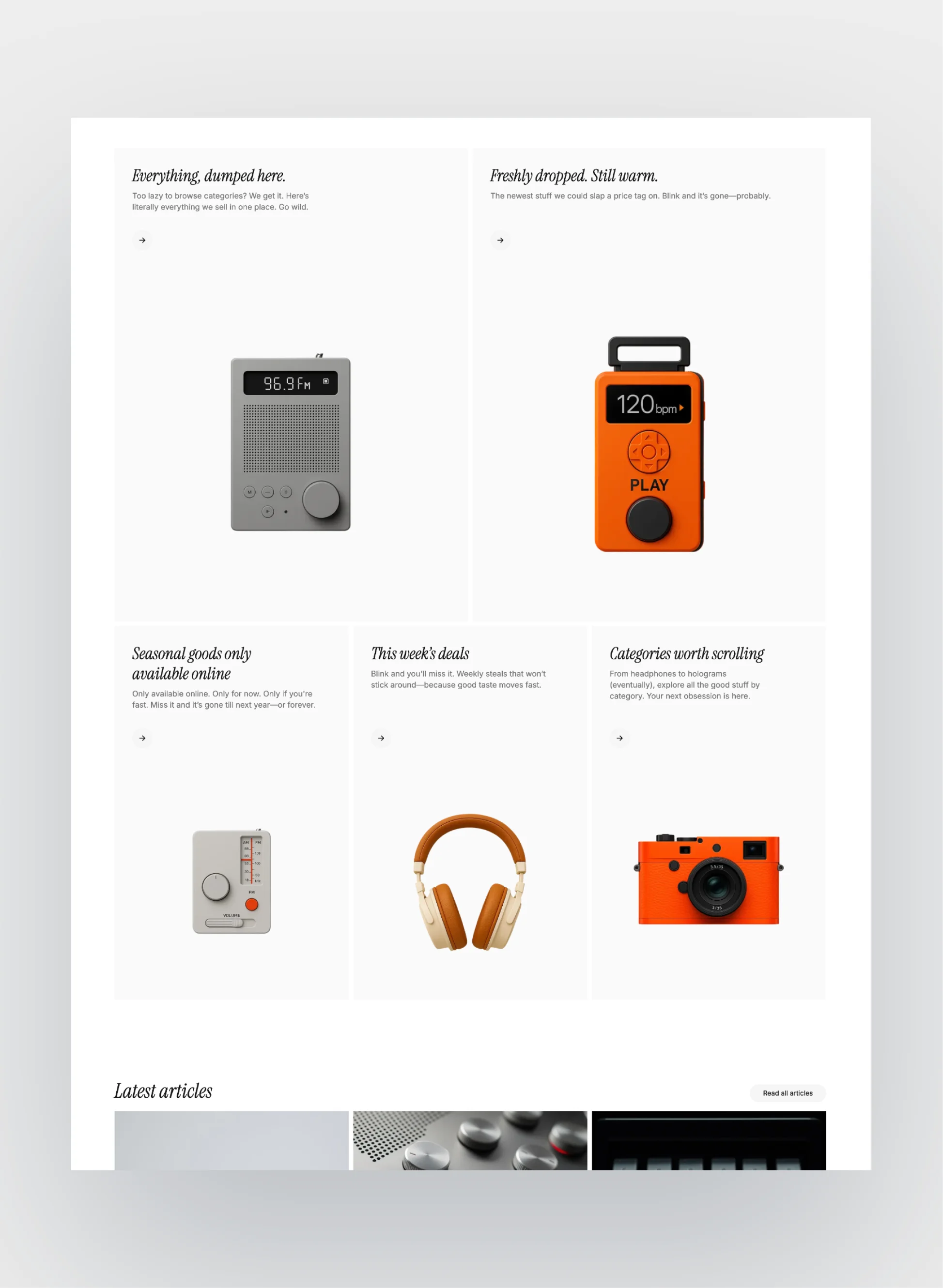 Mobile view of Williamsburg ecommerce template