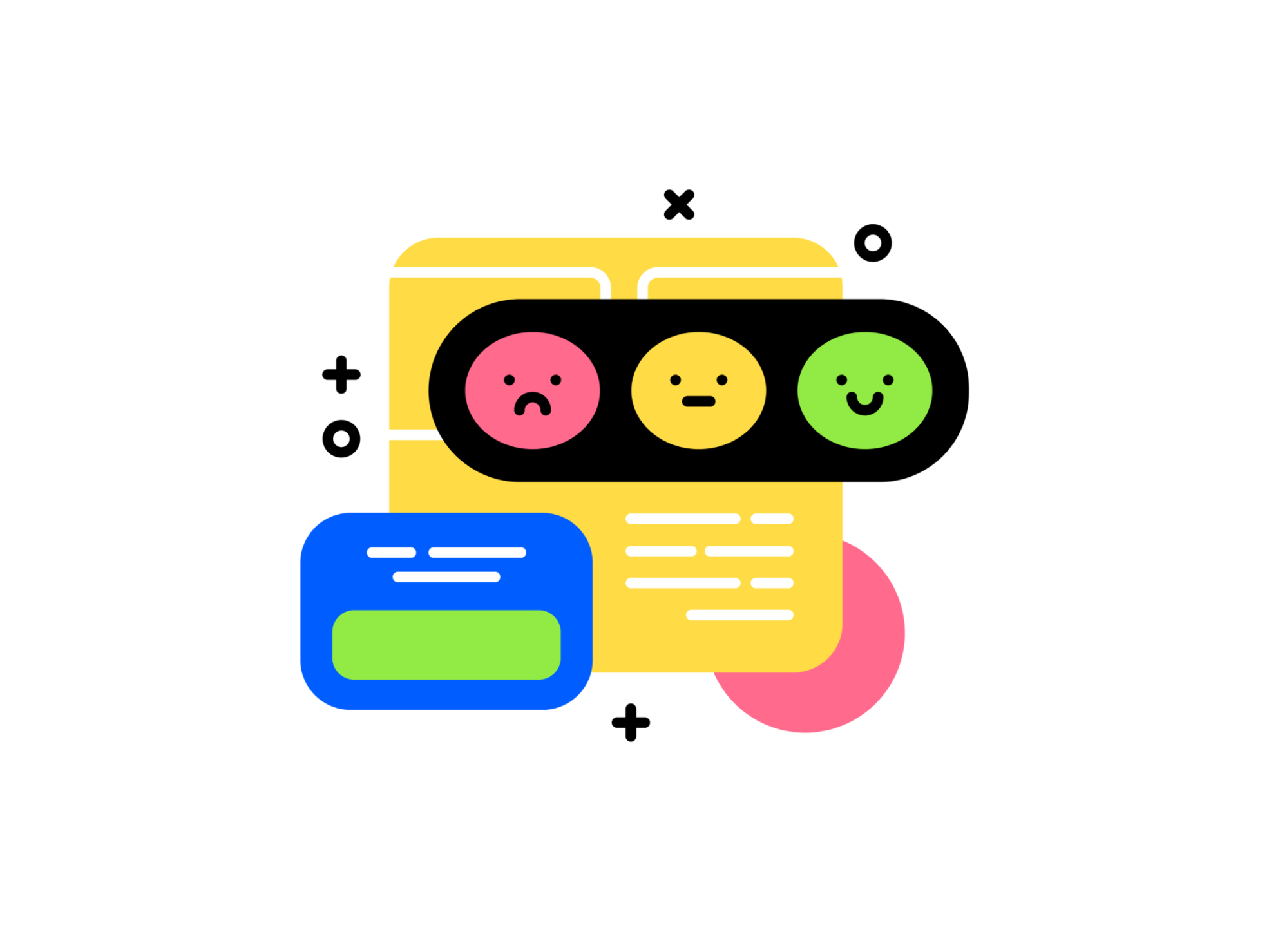 Stylish characters in a vibrant vector style