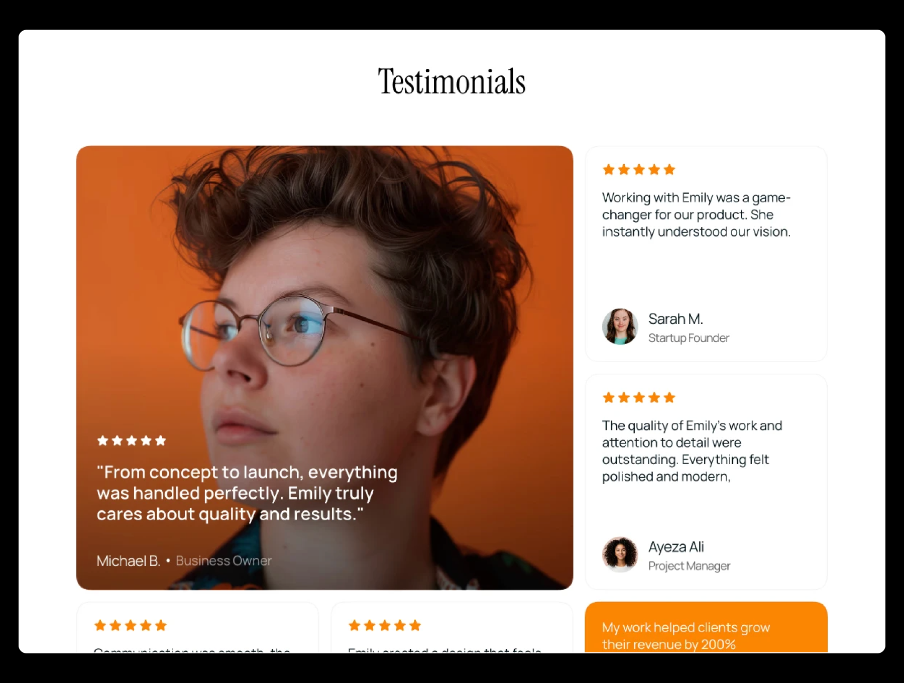 Zedex portfolio template preview 4